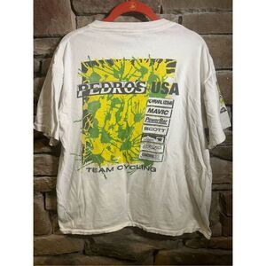 Vintage 1990s single‎ stitch Pedro’s USA Team Cycling Tshirt ￼